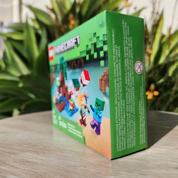 NEW LEGO MINECRAFT SWAMP ADVENTURE 21240  Zombie Alex Frog Slime Building Set - Picture 6 of 10